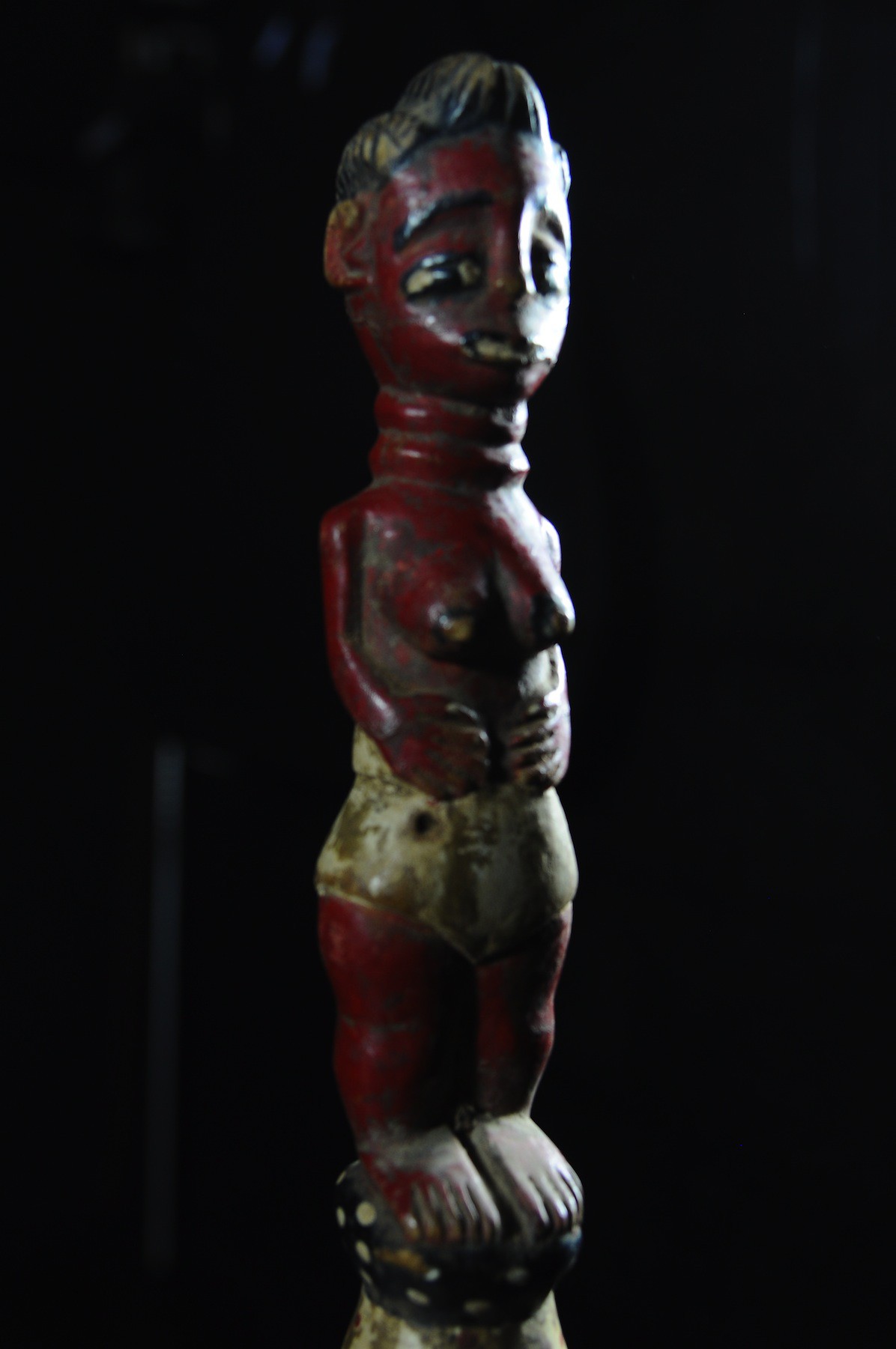 Baton de danse polychrome - Ewe - Togo - Objets de regalia - Objet n°1394 -  Galerie Bruno Mignot