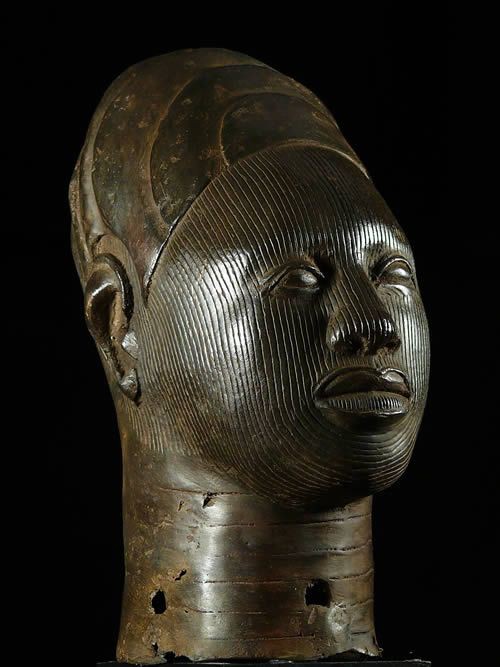 Tete commemorative Oba Bronze Ife - Bini Edo - Benin