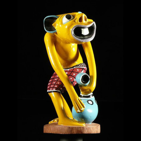 Sculpture Shetani jaune -...